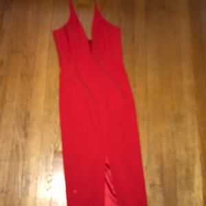 Sexy red midi dress